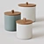 Elegant Pacifica Stoneware Canister 3D model small image 4