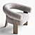 Elegant Ivory Armchair with Box Trick 3D model small image 2