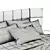 Modern Quilted Fabric Bed Frame 3D model small image 6