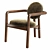 Elegant Surrey Olive Accent Chair 3D model small image 1