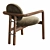 Elegant Surrey Olive Accent Chair 3D model small image 2