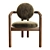 Elegant Surrey Olive Accent Chair 3D model small image 3