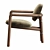 Elegant Surrey Olive Accent Chair 3D model small image 4