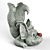 Dragon Garden Sculpture with Ladybug 3D model small image 1