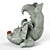 Dragon Garden Sculpture with Ladybug 3D model small image 2