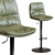 Modern Counter Stool with Cushion 3D model small image 2