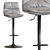 Modern Counter Stool with Cushion 3D model small image 3