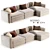  Elegant BOTERO Sofa with Chaise 3D model small image 1