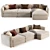  Elegant BOTERO Sofa with Chaise 3D model small image 4