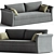 Elegant Jack Classic Fabric Sofa 3D model small image 1