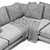 Modern B&B Italia Ray Sofa 3D model small image 1