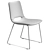 Modern Brown Steel Leg Chair 3D model small image 2