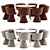 Modern Dining Set Collection & Chairs 3D model small image 2