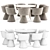 Modern Dining Set Collection & Chairs 3D model small image 4