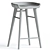 Organic Modernism Taburet Bar Stool 3D model small image 4