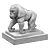 Bronze Gorilla Sculpture 3D model small image 4