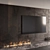 Modern TV Fireplace Wall Set 3D model small image 4