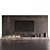 Modern TV Fireplace Wall Set 3D model small image 12