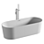 Luxury Aquatek Oval Bathtub 3D model small image 3