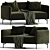 Sleek Urban BERNE 2-Seater 3D model small image 1