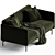 Sleek Urban BERNE 2-Seater 3D model small image 2