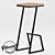 Loft Style Stool: Customizable Design 3D model small image 1