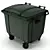 Outdoor Waste Bin 1100L with Lid 3D model small image 5