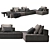 Contemporary Sofa Lawrence "Clan" Minotti 3D model small image 2