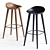 Elegant Miyazaki Bar Stool 3D model small image 1