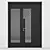 Clean Lines Aluminium Door 227 3D model small image 2