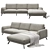 Modern Orlando Kaza Corner Sofa 3D model small image 1