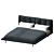 Sleek Modern Design Rod Bed 3D model small image 2