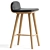 Stylish Leather Bar Stool 3D model small image 3