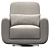 Extra-Wide Swivel Glider Sofa 3D model small image 2