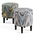 Sputnik Pouf with Polyester Upholstery 3D model small image 1