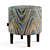 Sputnik Pouf with Polyester Upholstery 3D model small image 3