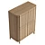  Koppar Teak Cupboard with 4 Doors 3D model small image 5