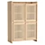 European Oak Roots Cupboard, 4-Door 3D model small image 1