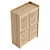 European Oak Roots Cupboard, 4-Door 3D model small image 5