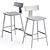 Ant Black Semi-Bar Stool 3D model small image 2