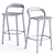 Elegant Modern Lugano Bar Stool 3D model small image 2