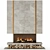 Sleek Firewood Holder Fireplace 3D model small image 1