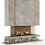 Sleek Firewood Holder Fireplace 3D model small image 3