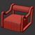 Sculpted Elegance Armchair 3D model small image 4