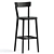 Stylish Milano Black Barstool 3D model small image 1