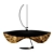 Black/Gold LED Pendant Light 3D model small image 1