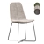 Modern Leather Slope Dining Chair 3D model small image 1