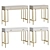 ISIDA Console Set, MDF, Brass Legs 3D model small image 8