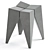 Sleek, Minimalist Bridge Stool 3D model small image 2