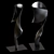 Contemporary Metal Sculpture Display Piece 3D model small image 4